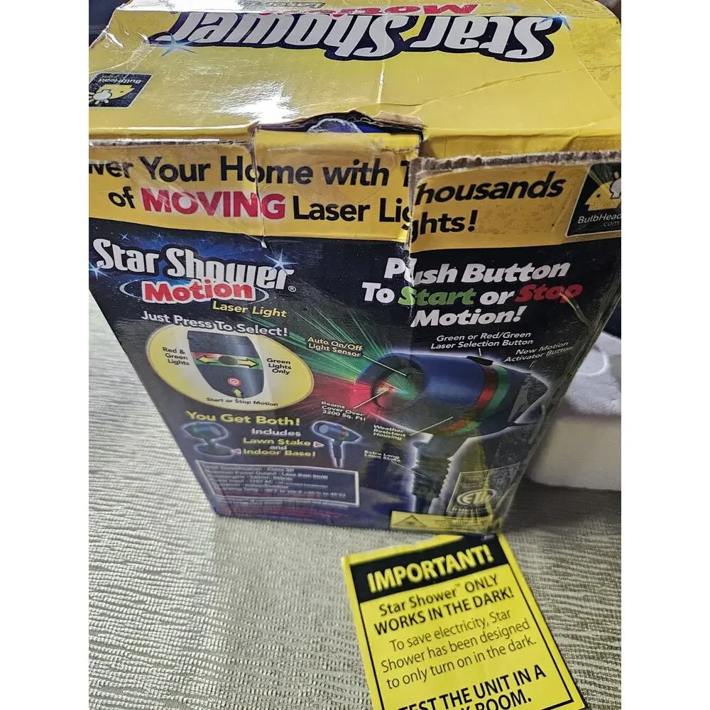 Bulbhead Star Shower Motion Laser Light Yard Projector Christmas ASOTV